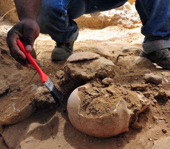αρχαιολογική ανασκαφή κρανίου